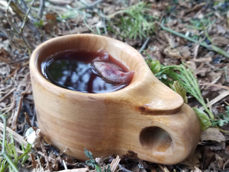Raspberry tea in a Kuksa